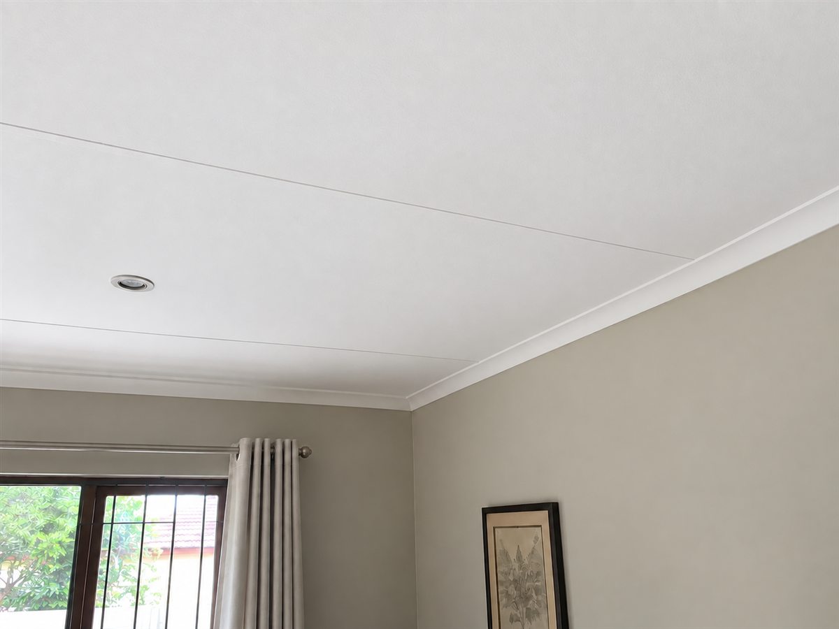 Professionally finished ceiling